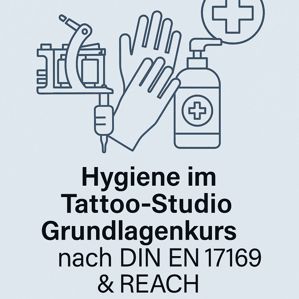 Hygiene im Tattoo-Studio – Grundlagenkurs nach REACH & praxisnah entwickelt anhand branchenüblicher Normempfehlungen